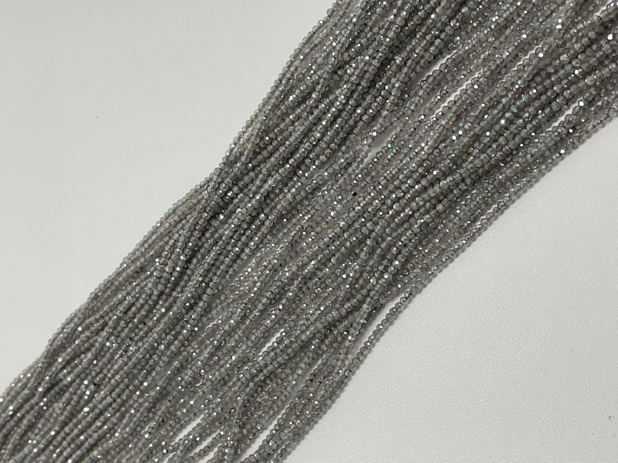 Coated Labradorite Rondelle Faceted