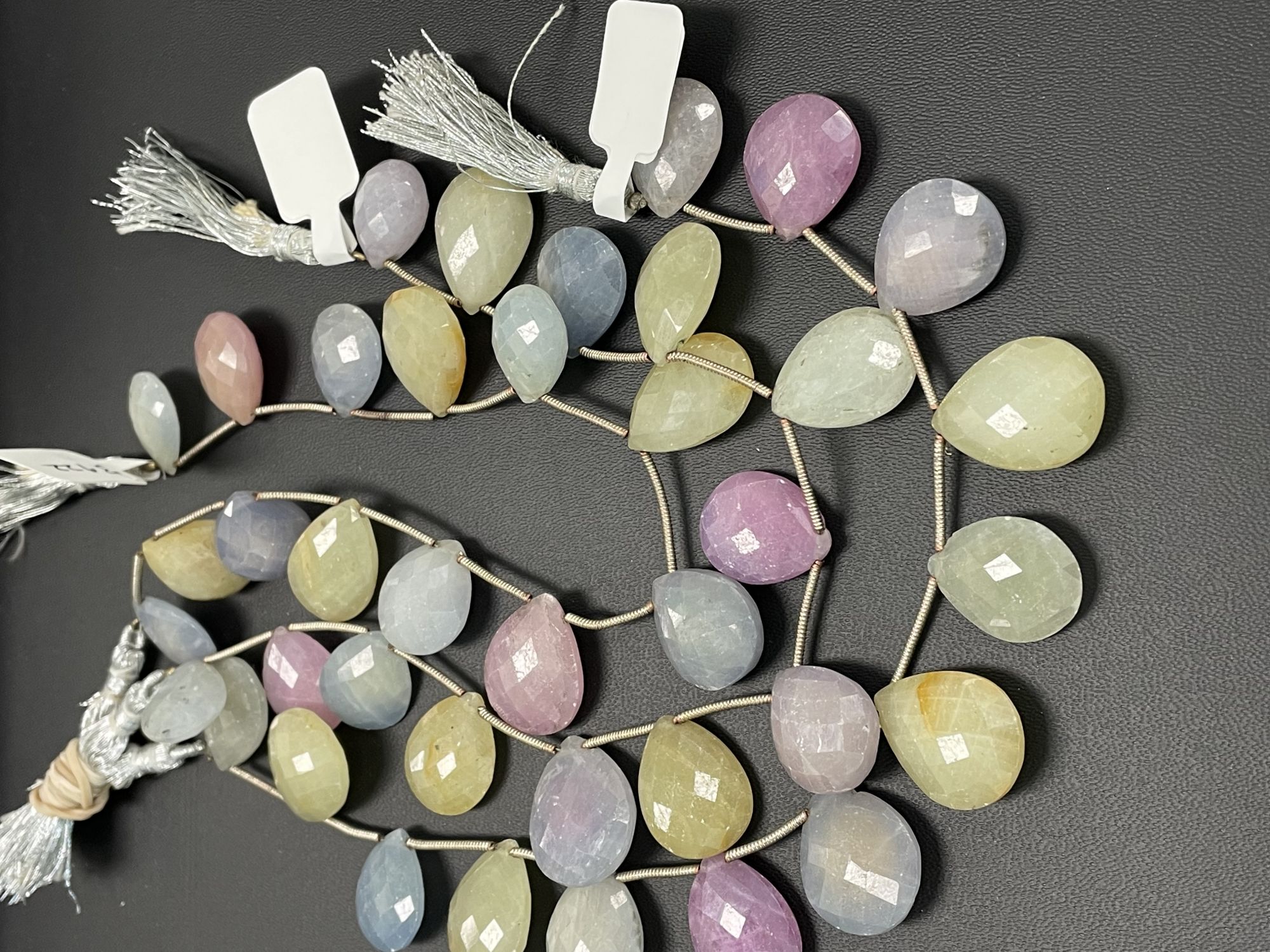 Multi Color Sapphire Pear Faceted