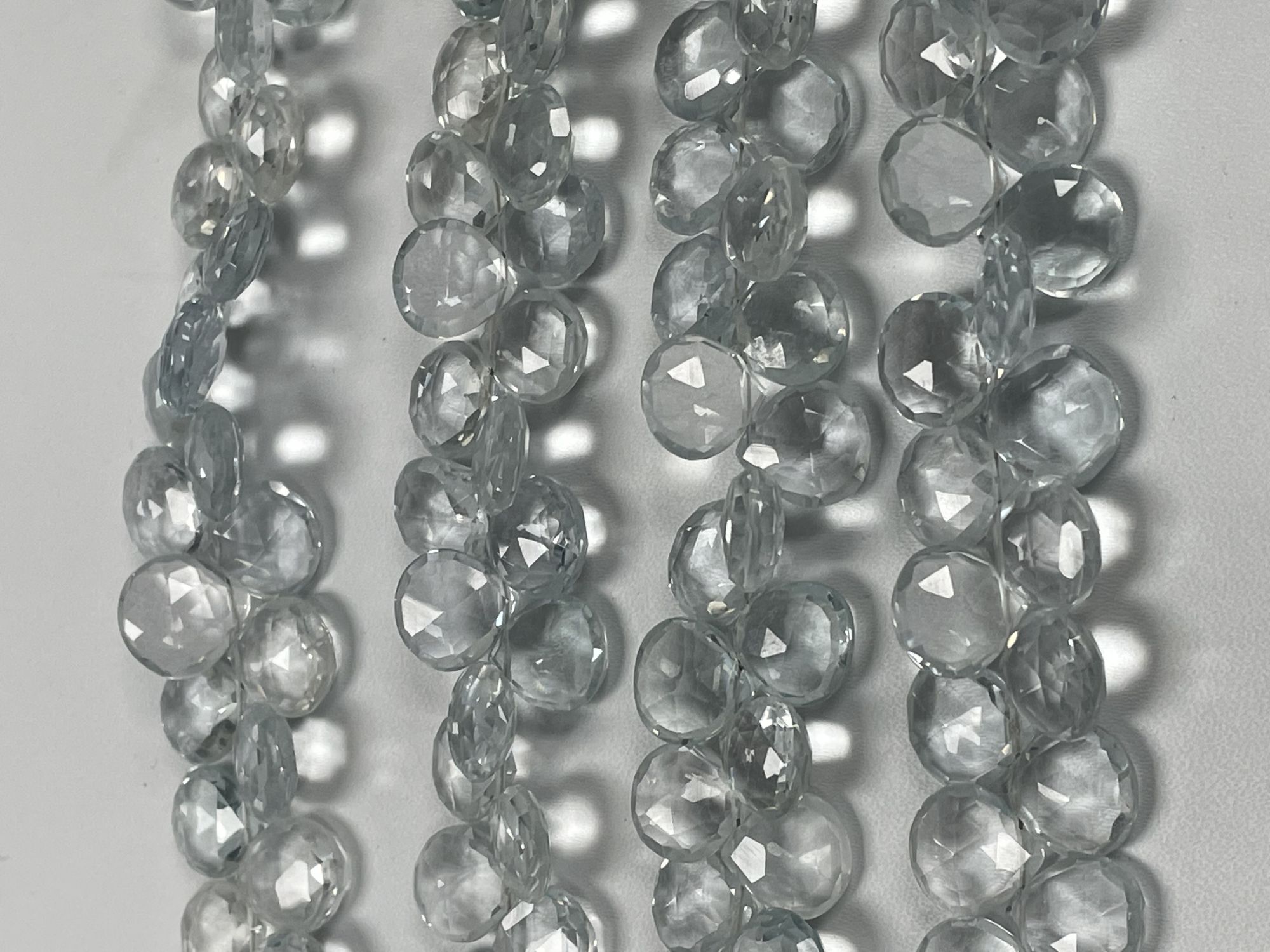 Aquamarine Hydro Quartz Heart Faceted