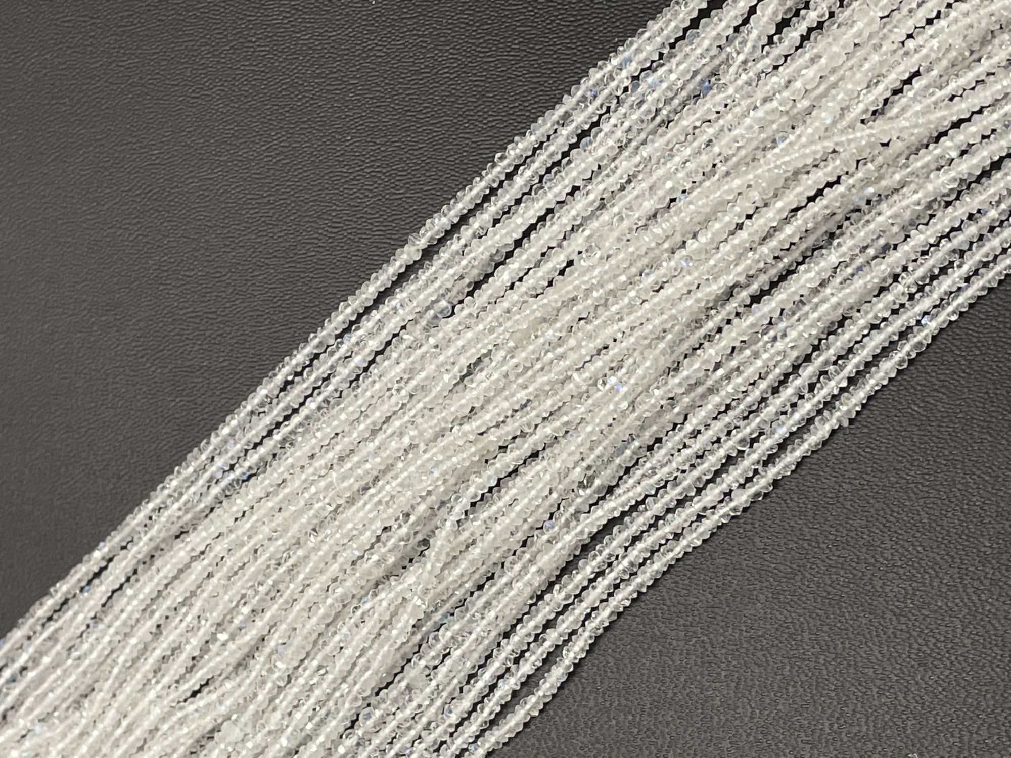 Rainbow Moonstone Rondelle Faceted