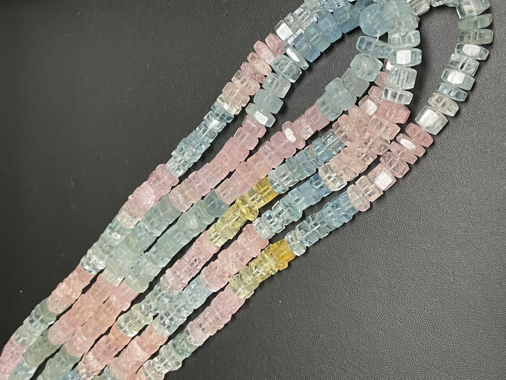 Multi Aquamarine Bolt Faceted