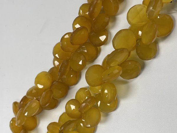 Yellow Chalcedony Heart Faceted