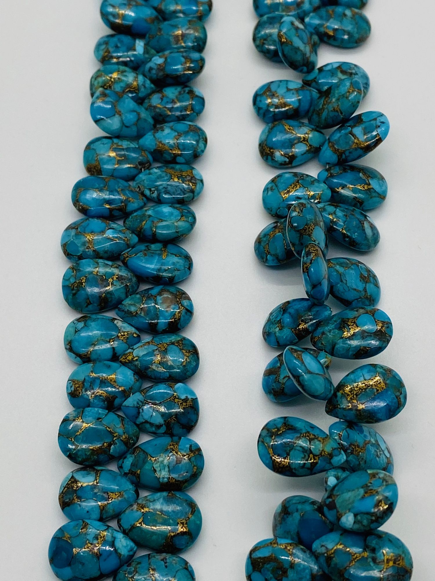 Turquoise Pears with Copper Infused