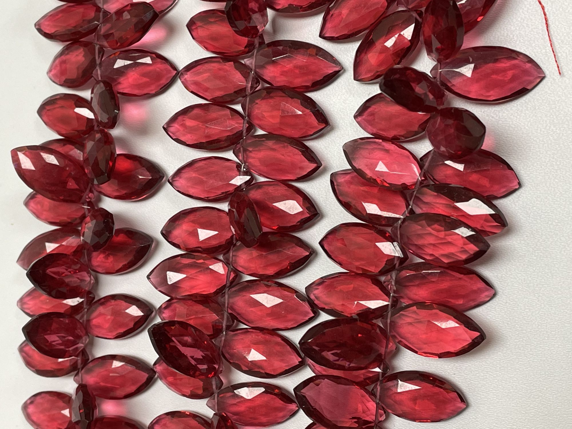 Rubilite Hydro Quartz Marquise Faceted