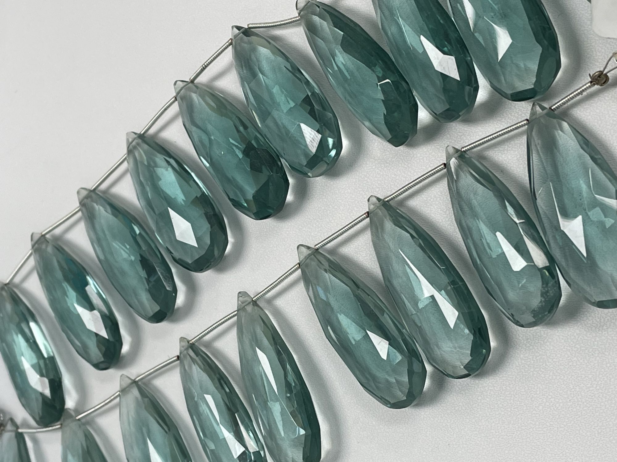 Aquamarine Hydro Quartz Pear Faceted