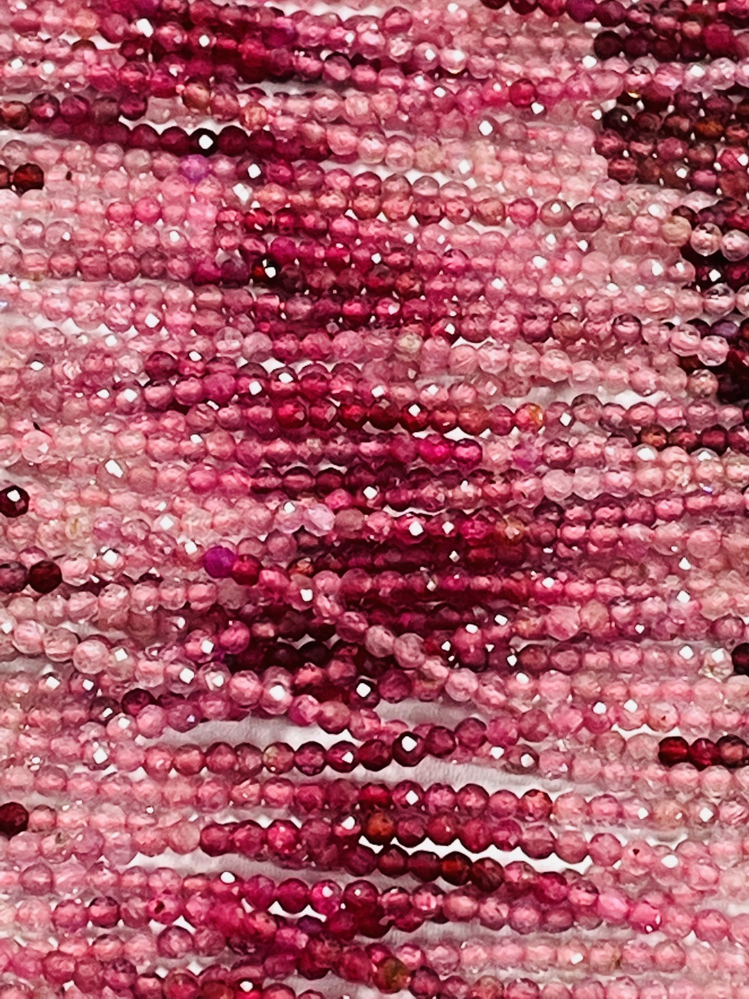 Shaded Pink Spinel Rondelle Faceted