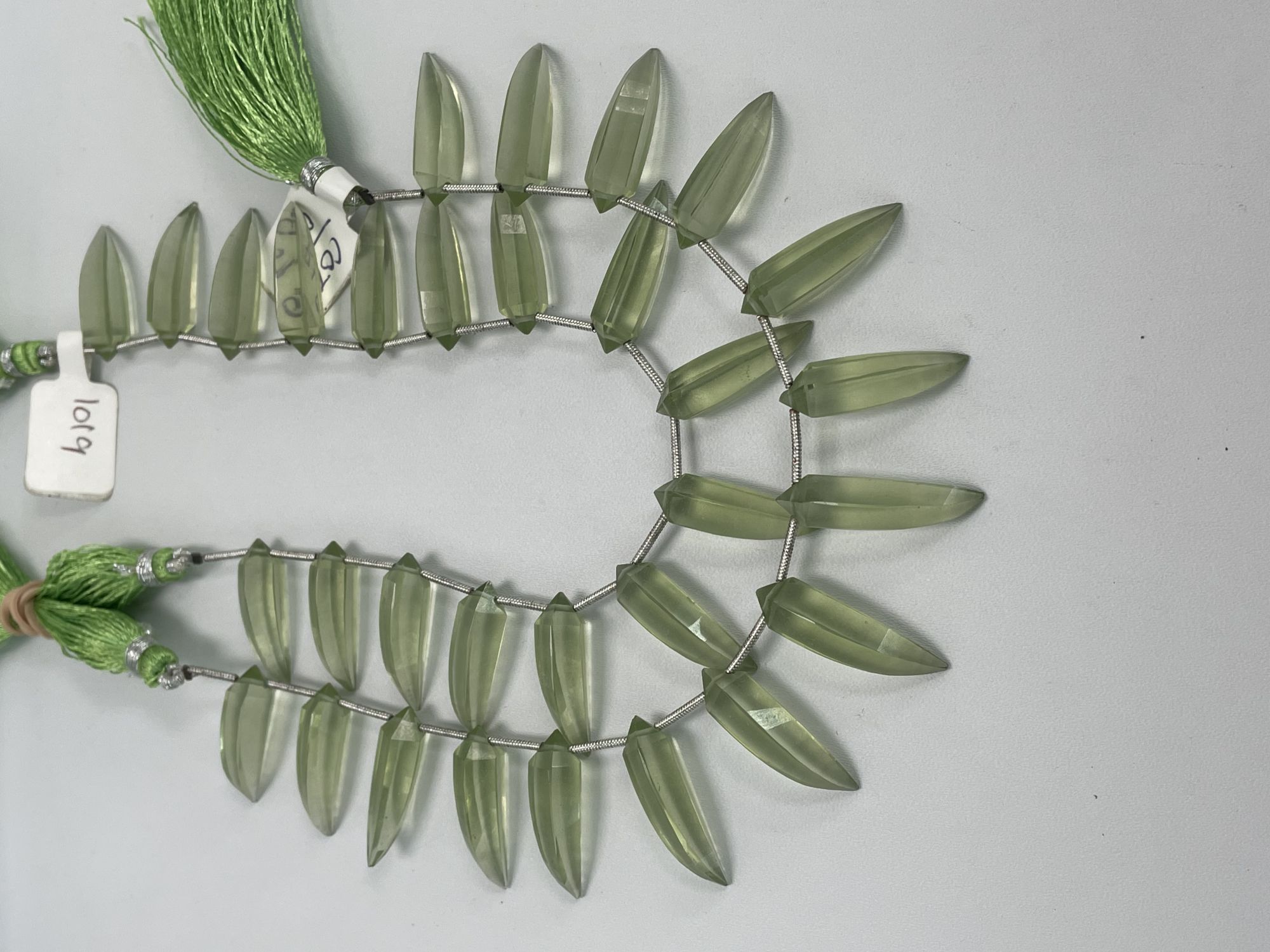 Leaf Green Hydro Quartz Okra Faceted
