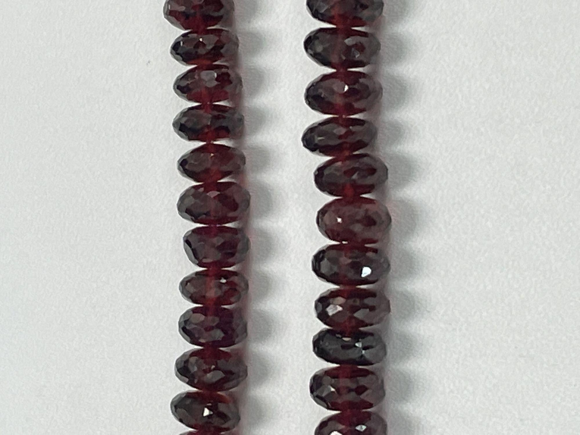 Red Garnet Rondelle Faceted