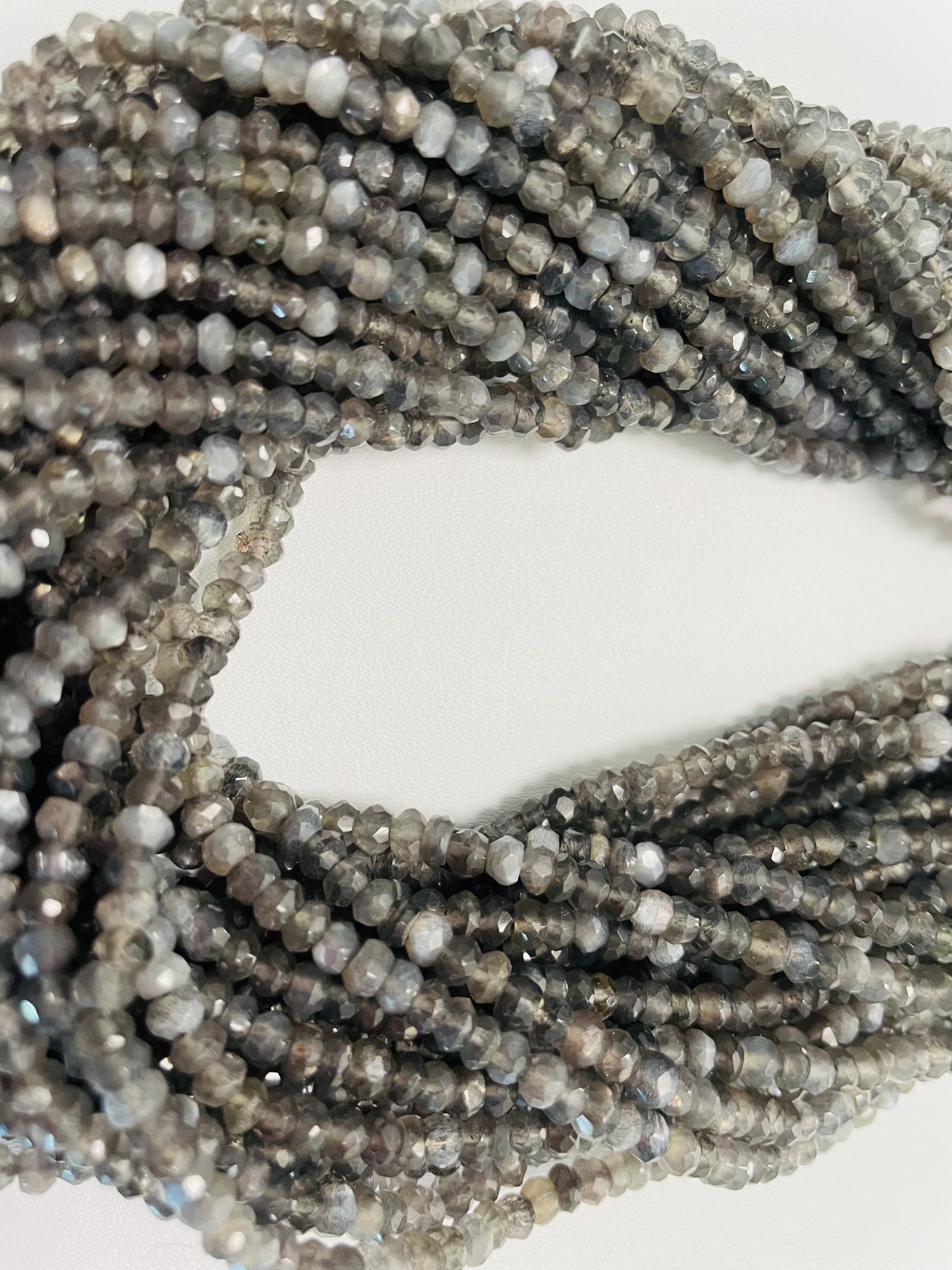 Moonstone Rondelle Faceted