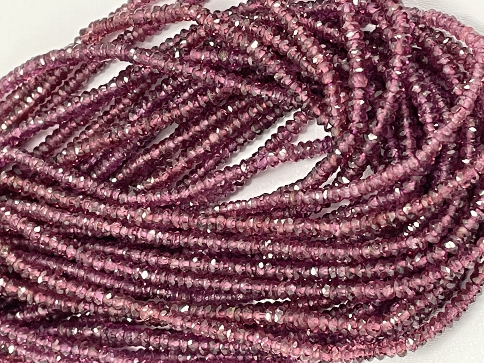 Purple Garnet Rondelle Faceted