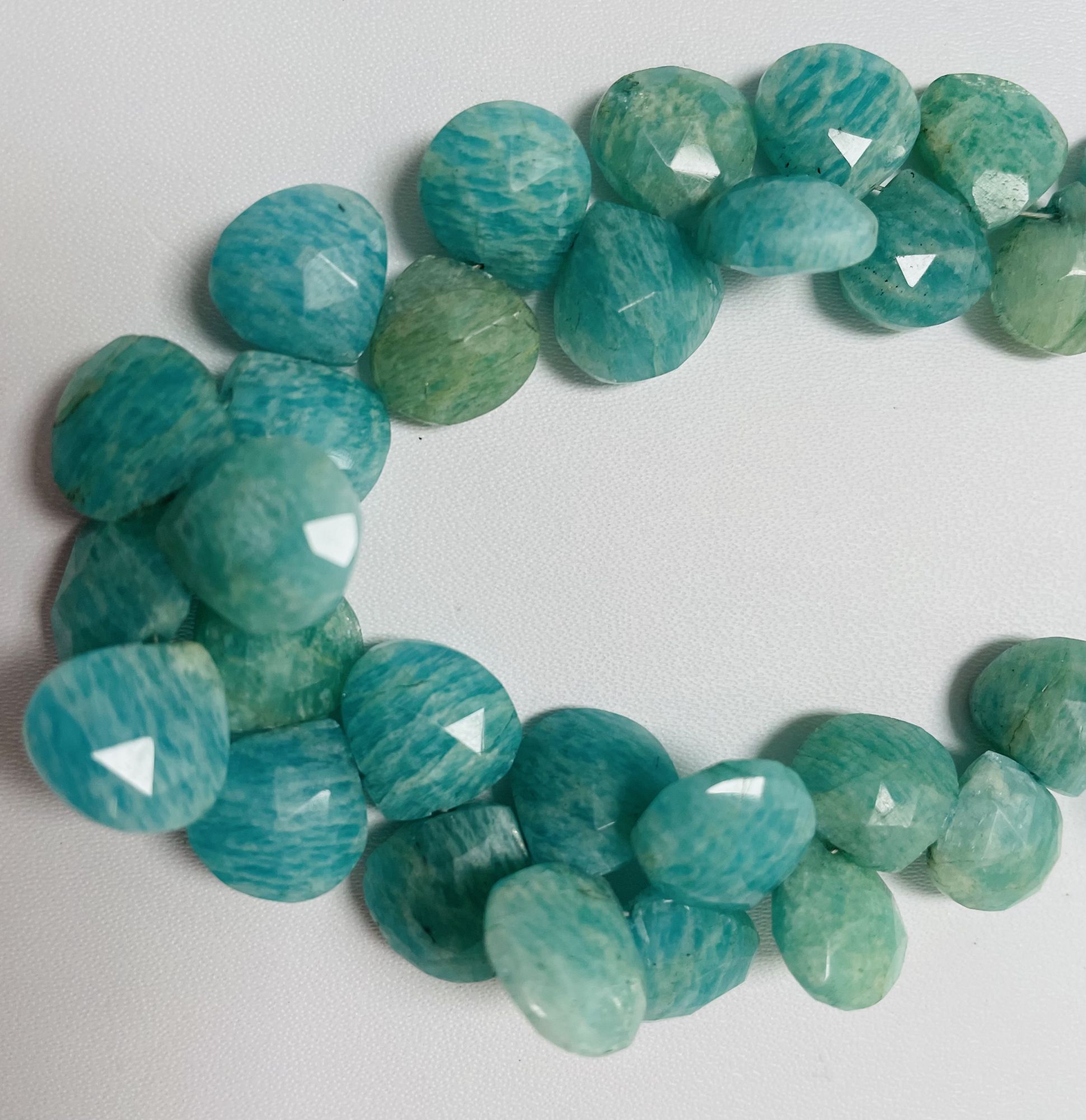 Amazonite Heart Faceted