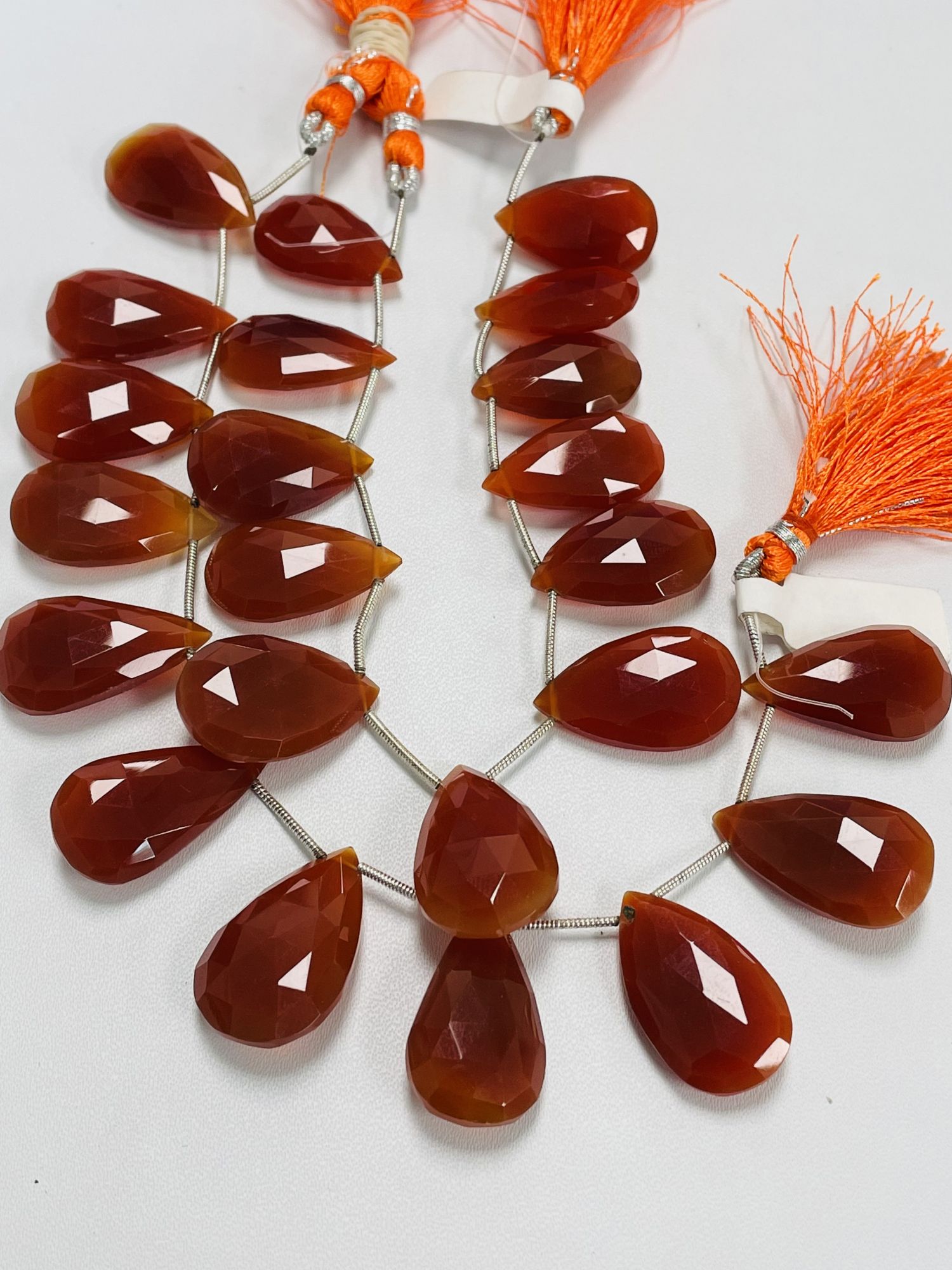 Carnelian Pear Faceted