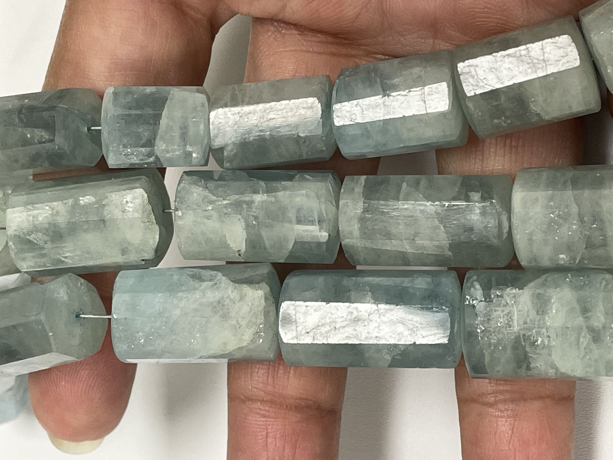 Aquamarine Tube Faceted