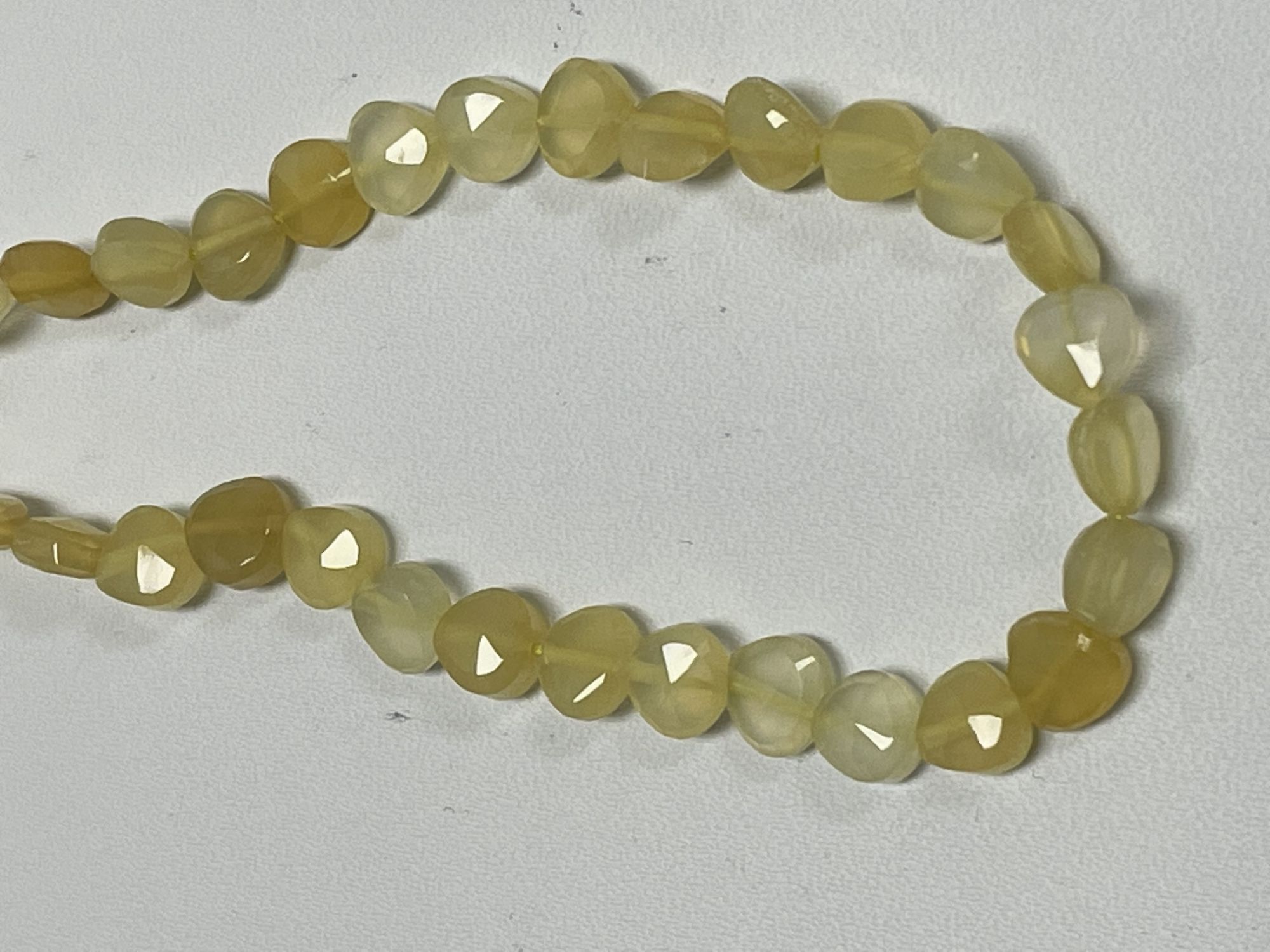 Yellow Chalcedony Heart Faceted