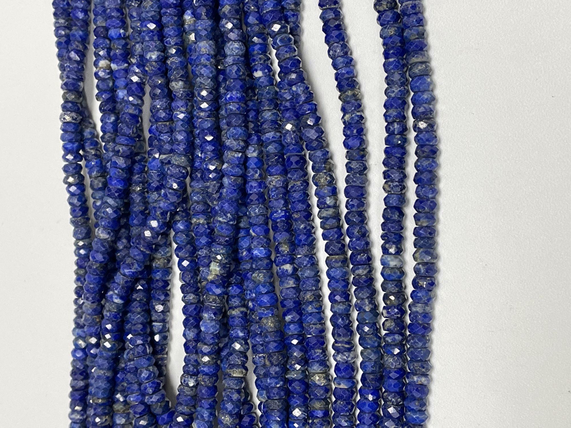 Lapis Rondelle Faceted