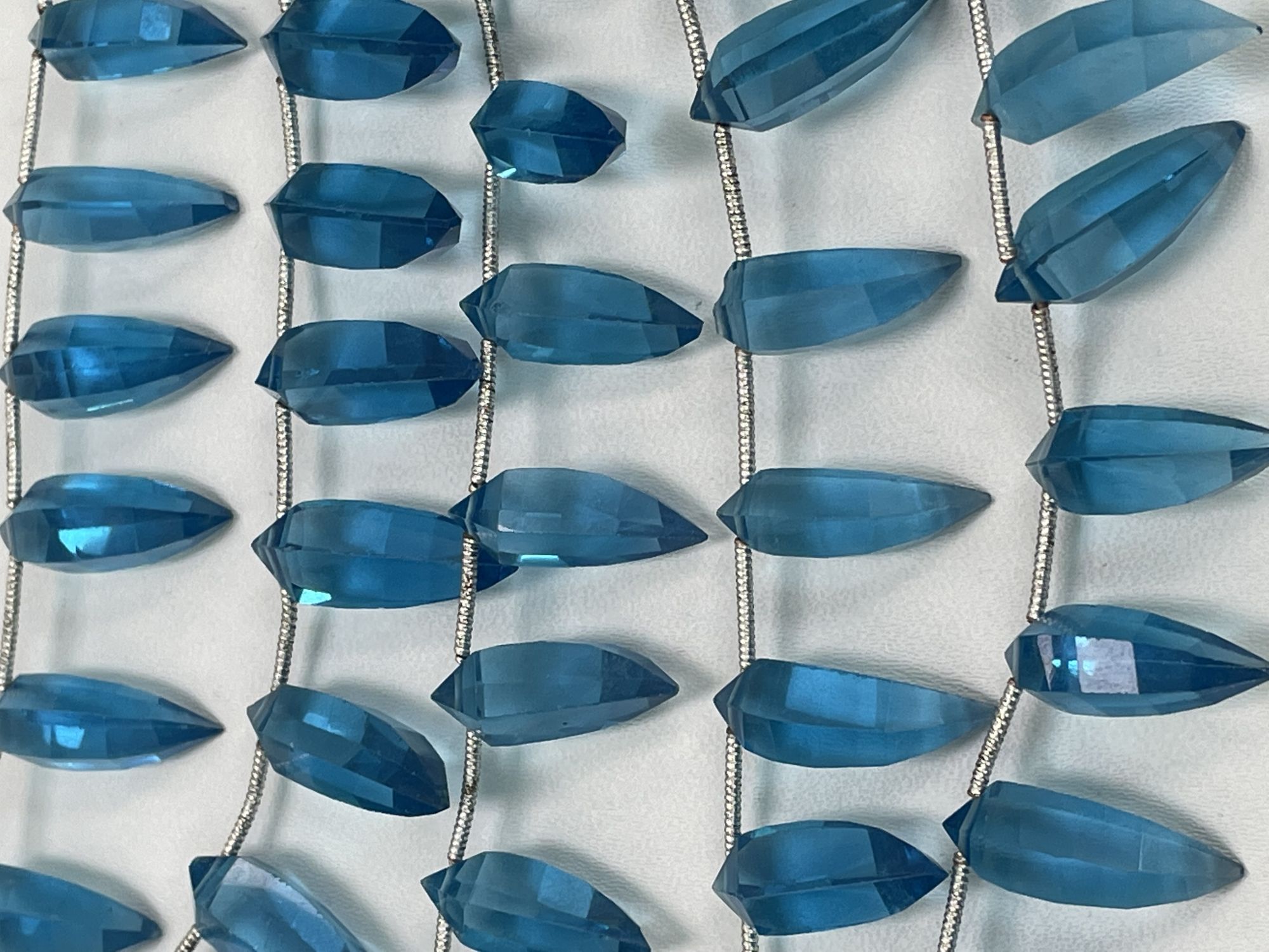 Swiss Blue Hydro Quartz Okra Faceted