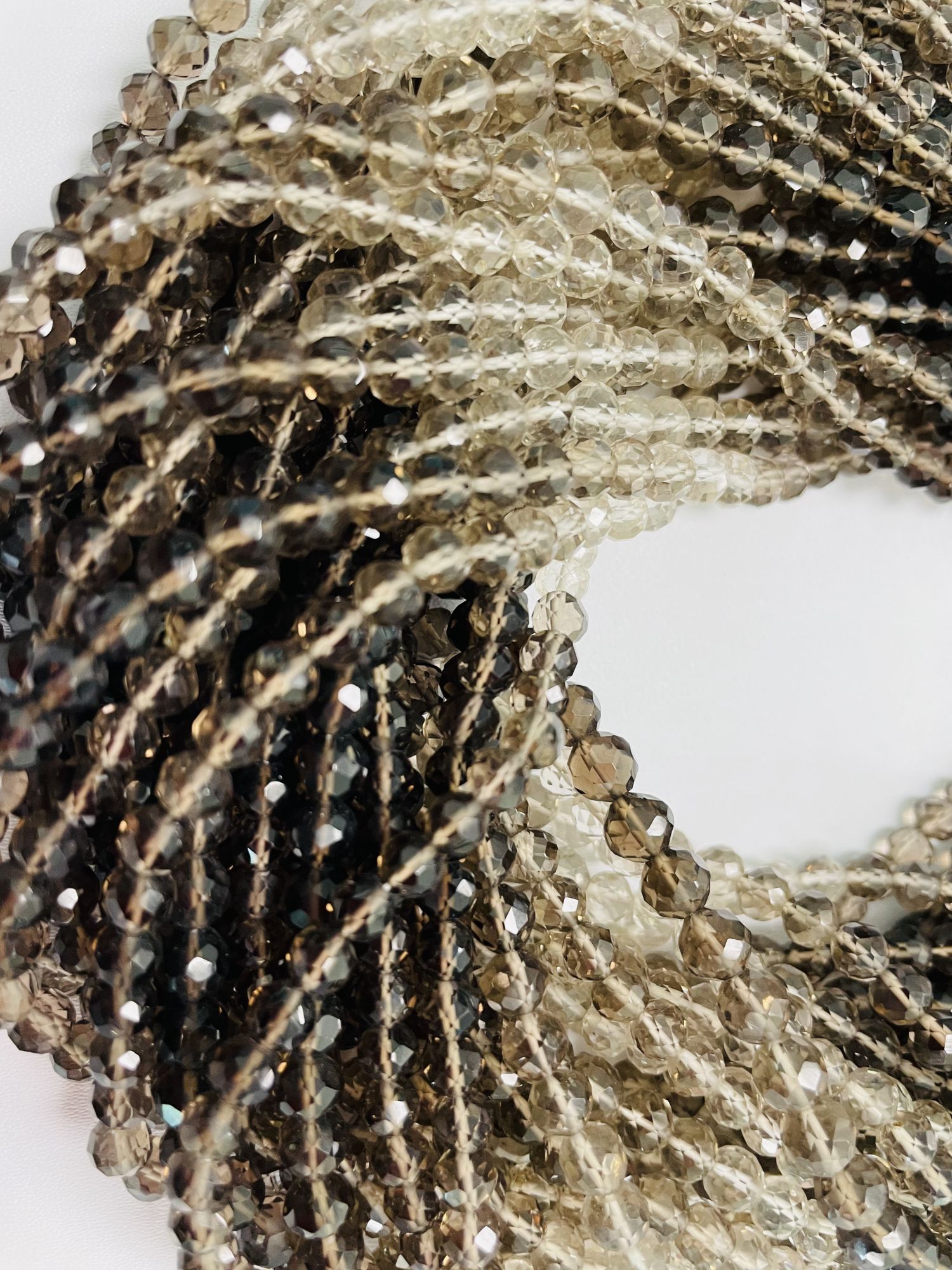 Shaded Smoky Quartz Round Faceted