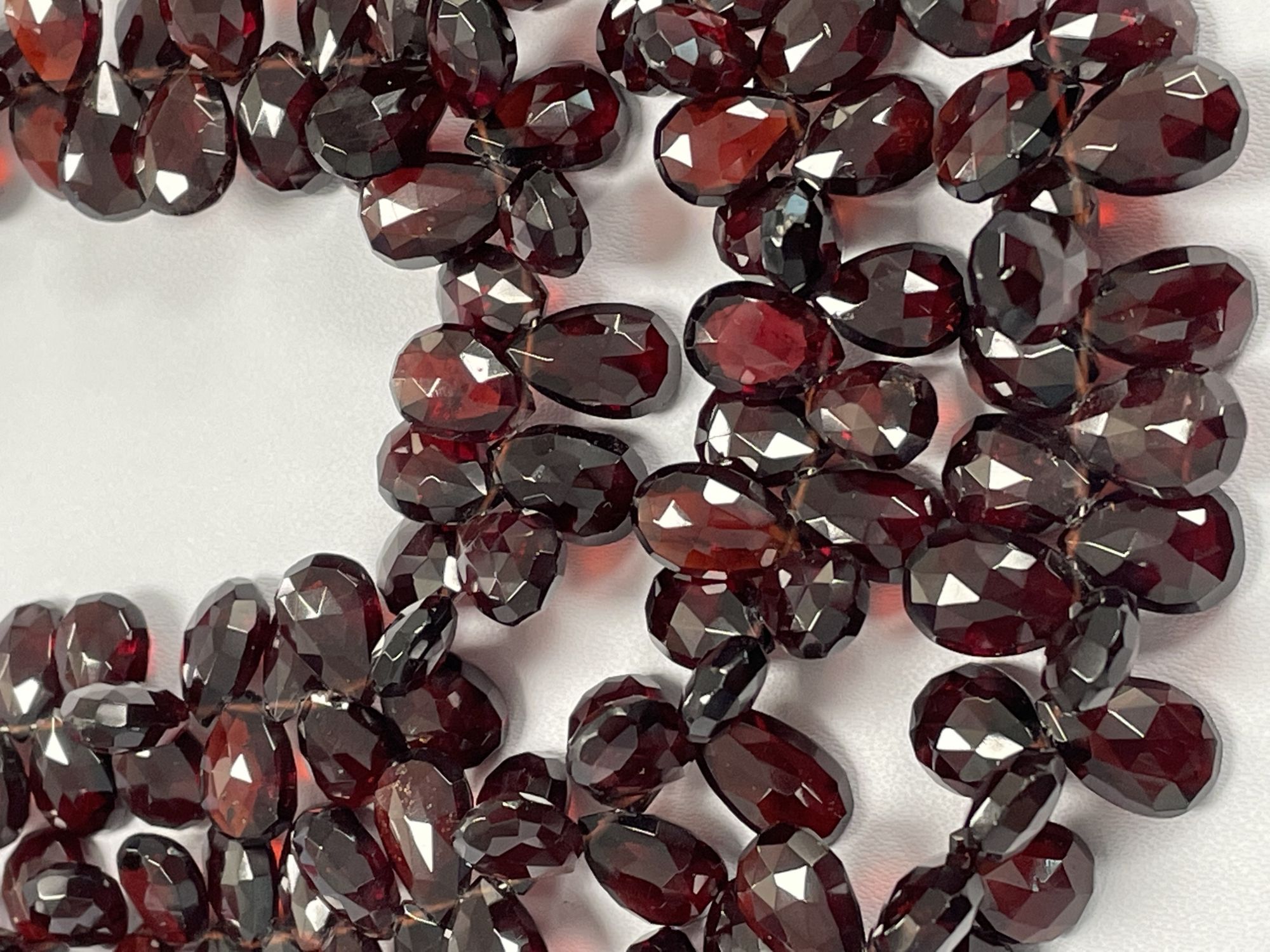 Red Garnet Pear Faceted
