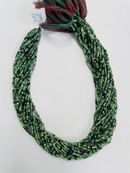Ruby Zoisite Rondelle Faceted