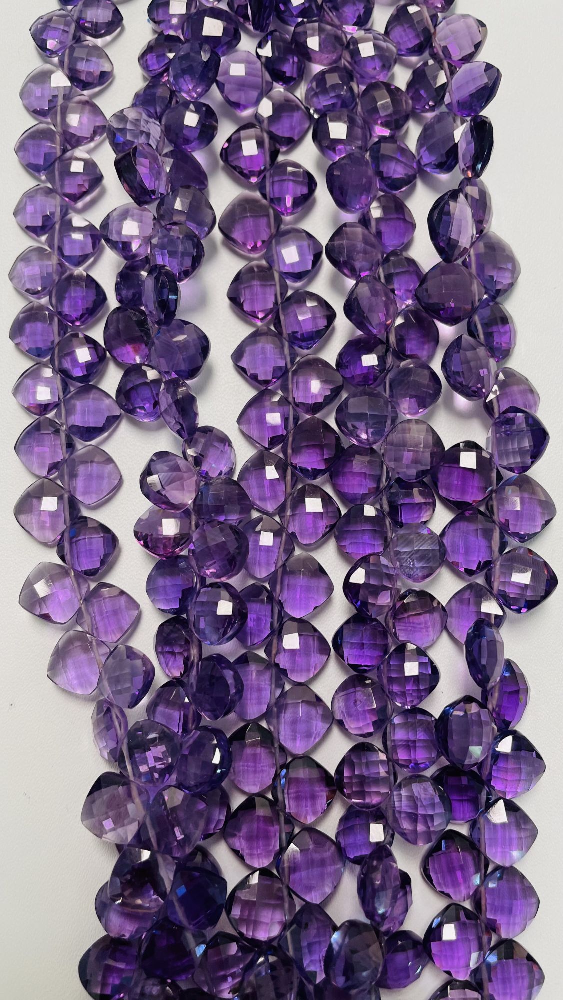 Purple Amethyst Cushion Faceted