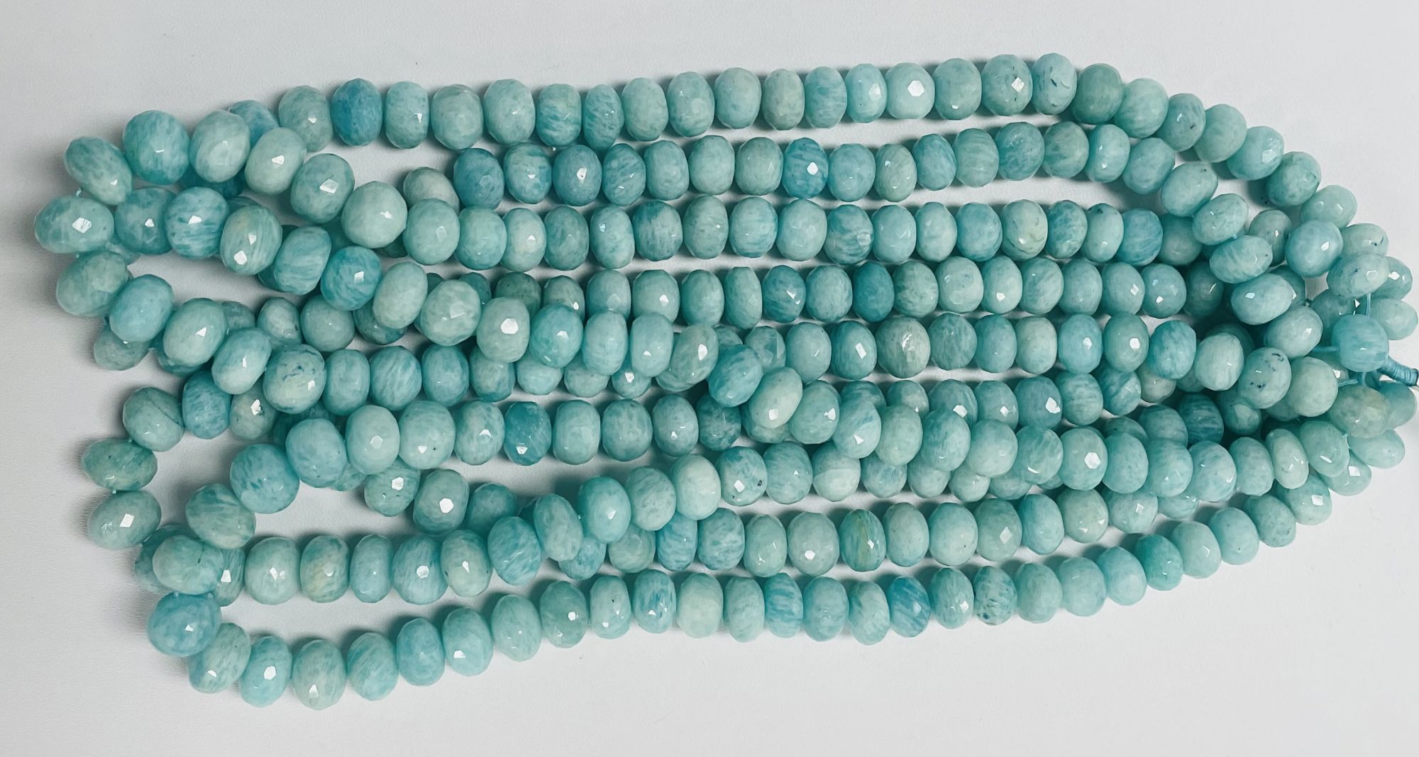 Amazonite Rondelle Faceted