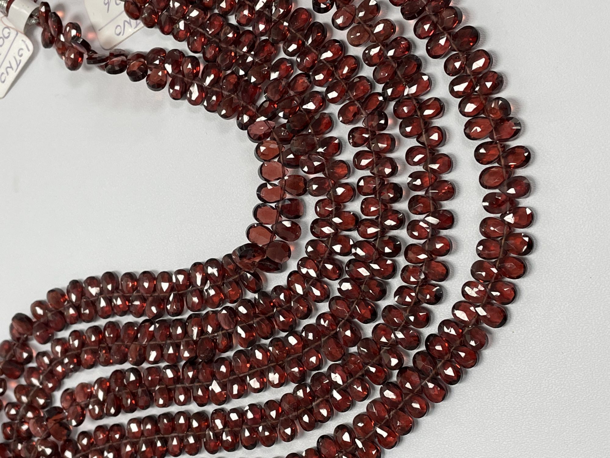 Red Garnet Pear Faceted