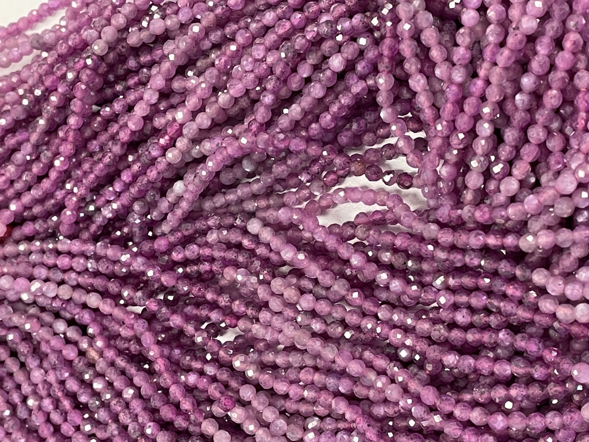 Shaded Ruby Rondelle Faceted