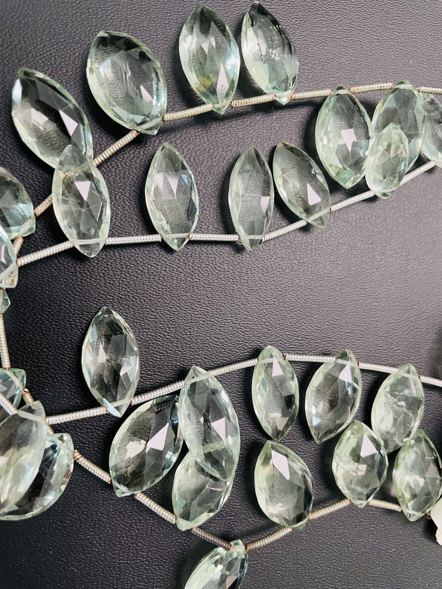 Green Amethyst Marquise Faceted