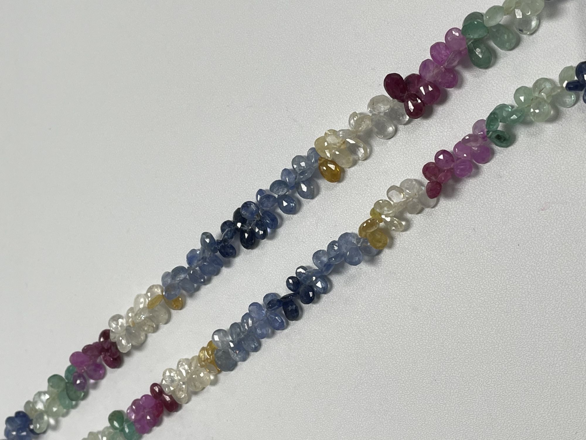 Multi Color Sapphire Pear Faceted