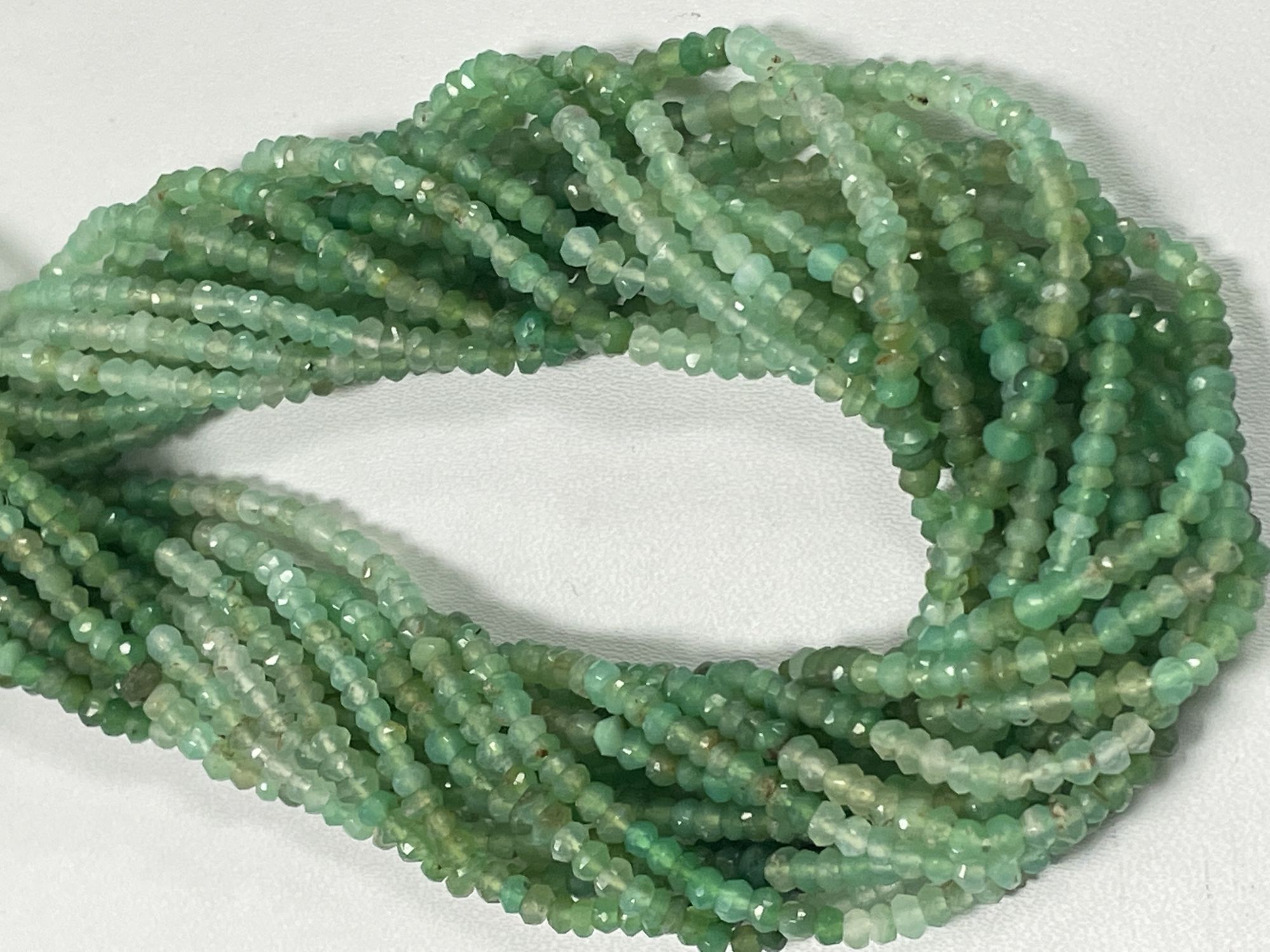 Chrysoprase Rondelle Faceted
