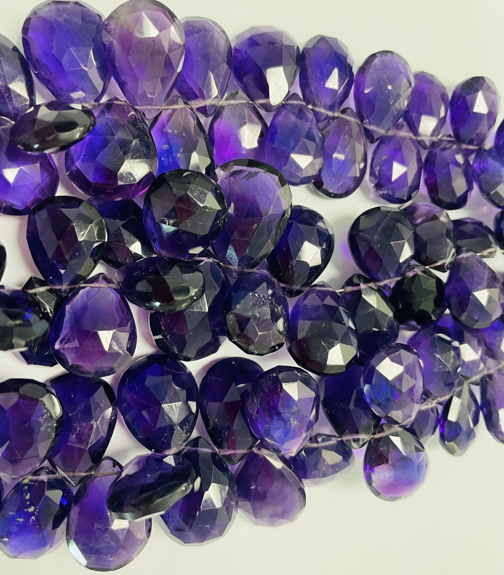 Purple Amethyst Pear Faceted