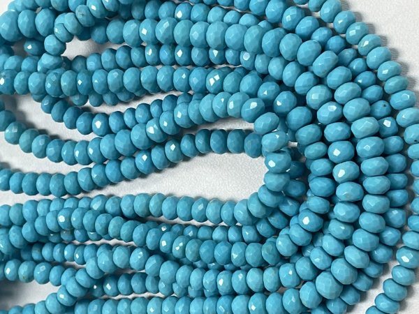 Turquoise Rondelle Faceted
