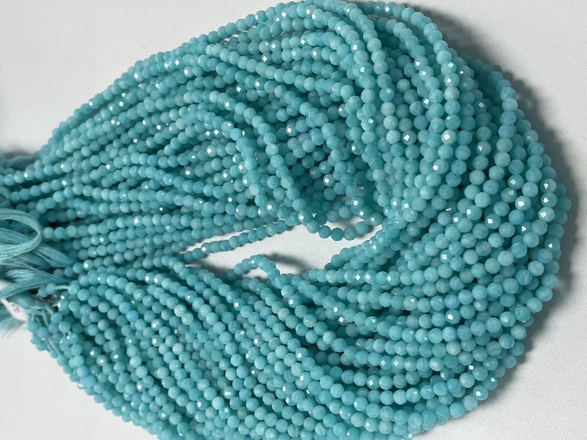 Amazonite Rondelle Faceted