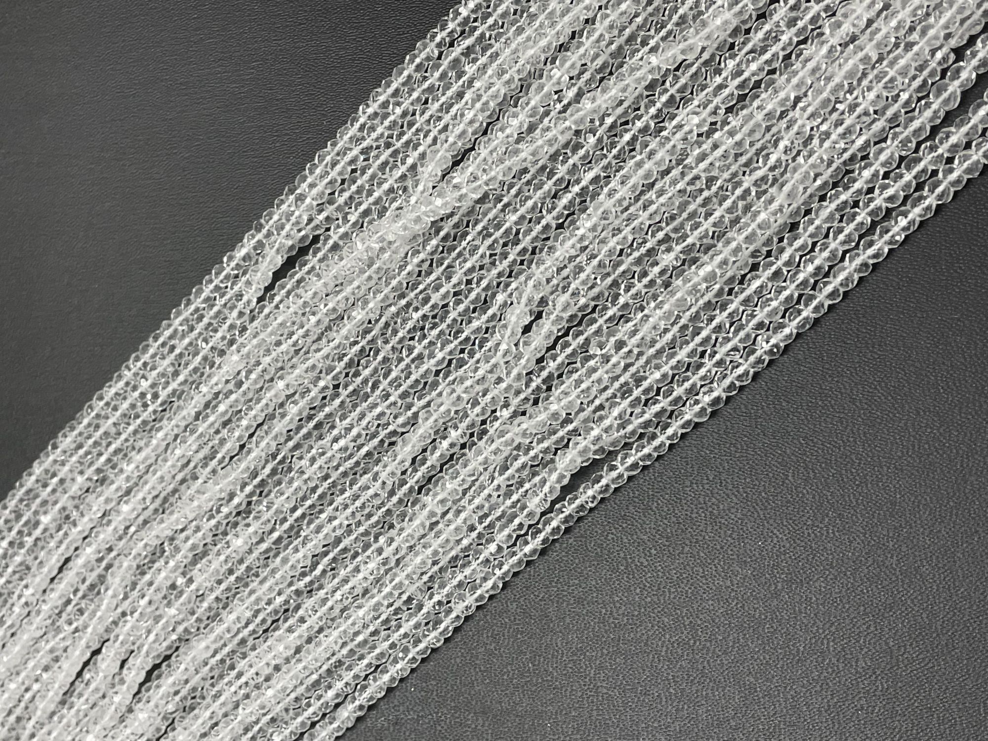 Crystal Quartz Rondelle Faceted