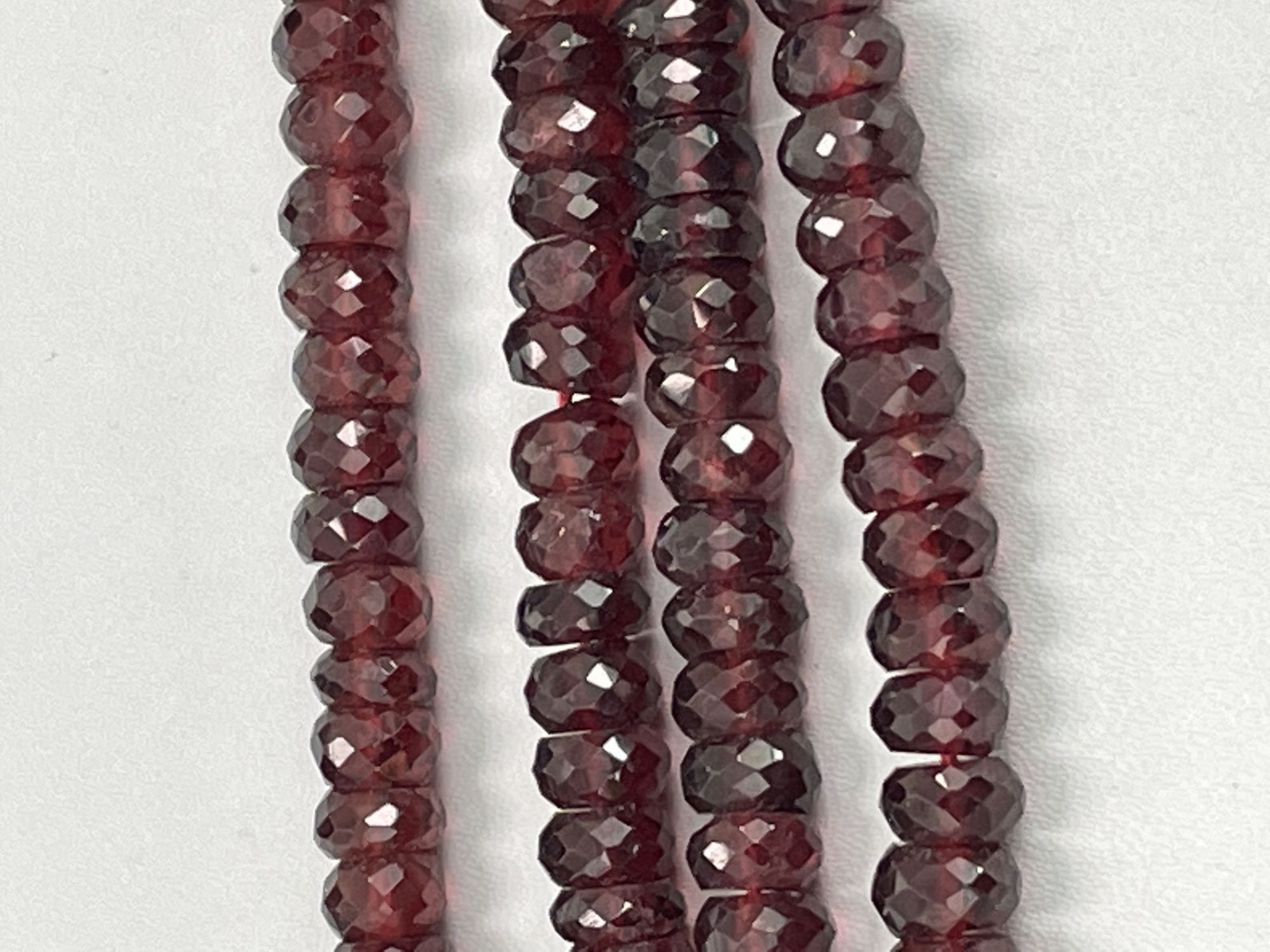Red Garnet Rondelle Faceted