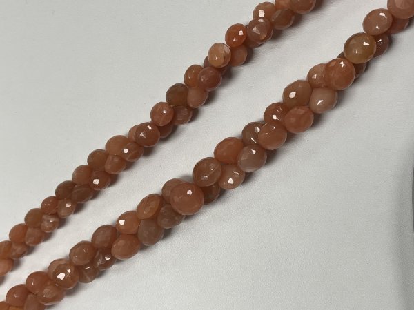 Peach Moonstone Onion Faceted