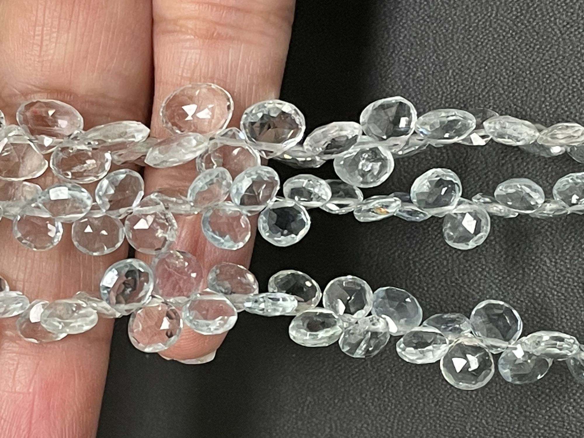 Aquamarine Heart Faceted