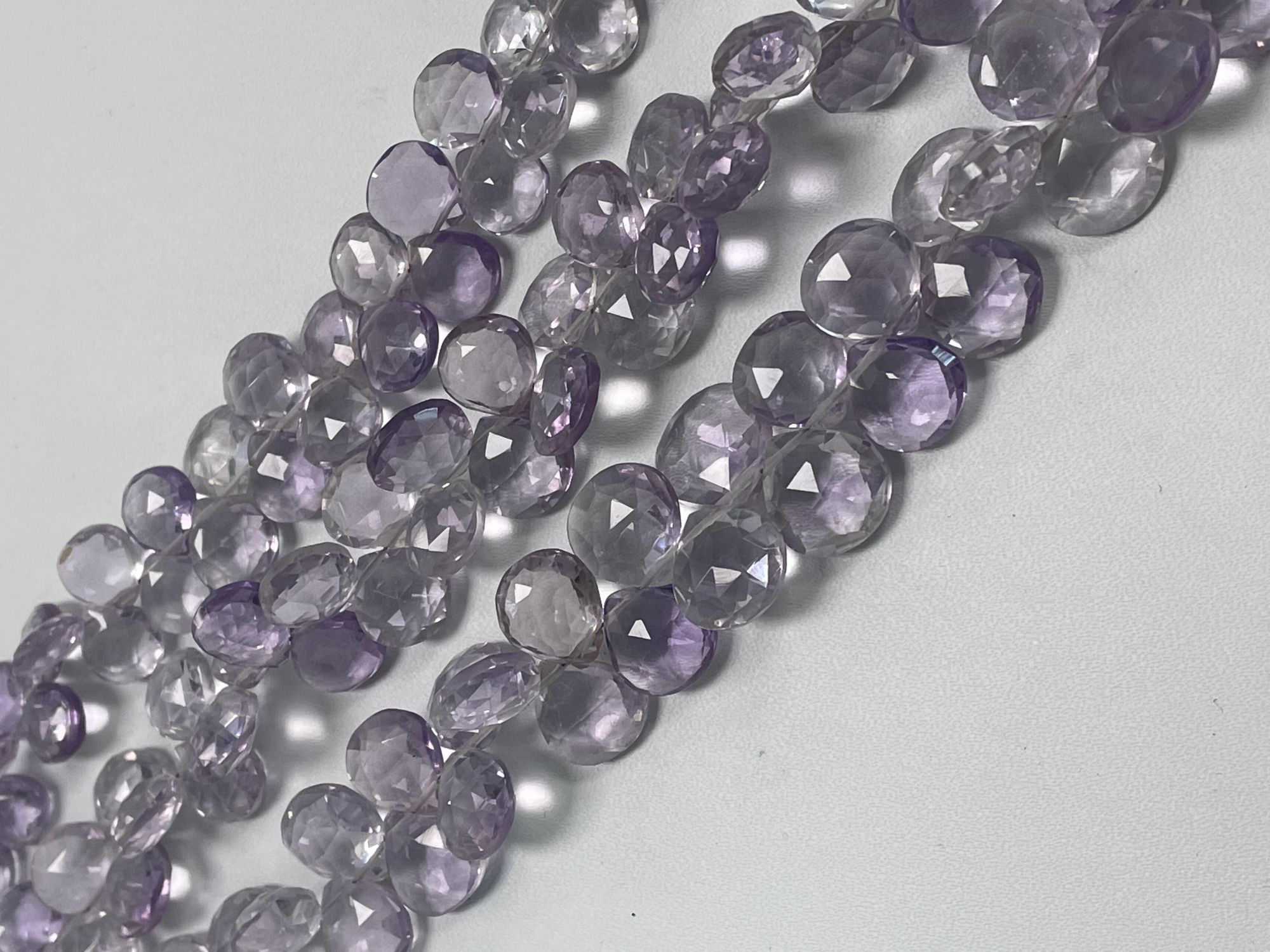 Pink Amethyst Heart Faceted