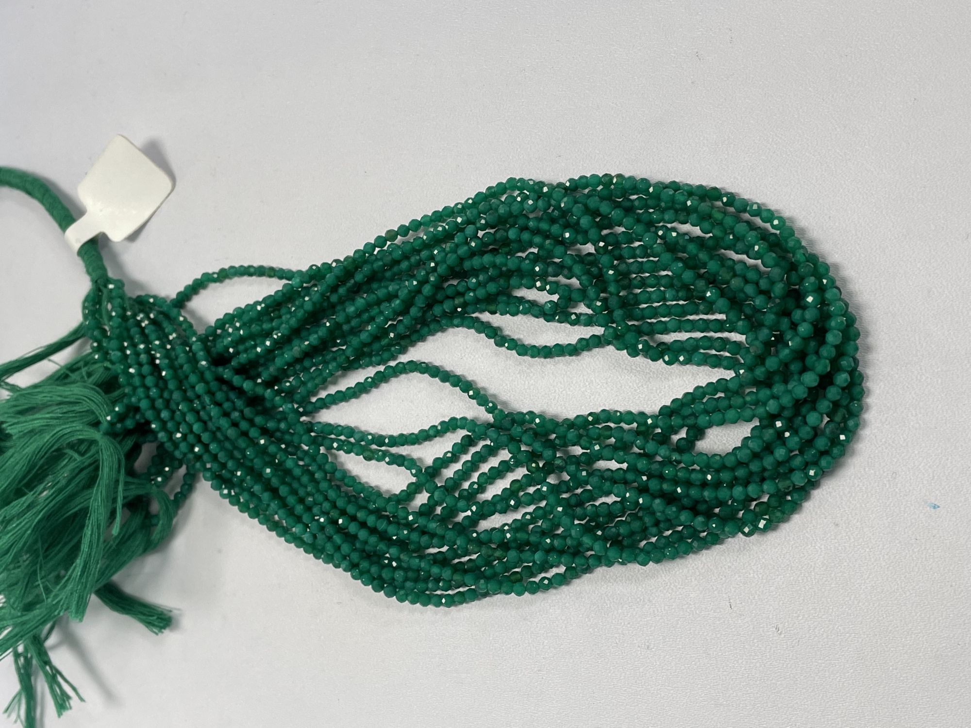 Green Onyx Rondelle Faceted