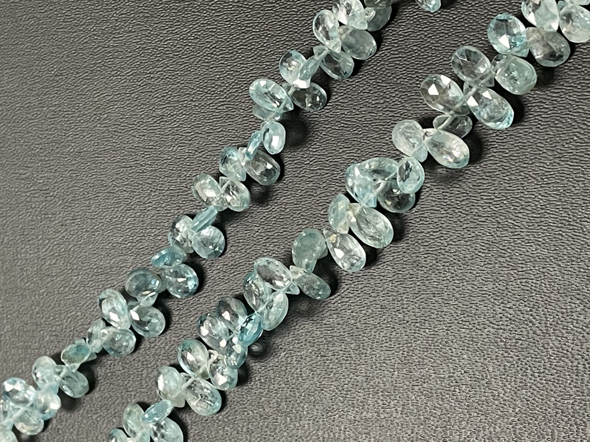 Blue Zircon Pear Faceted