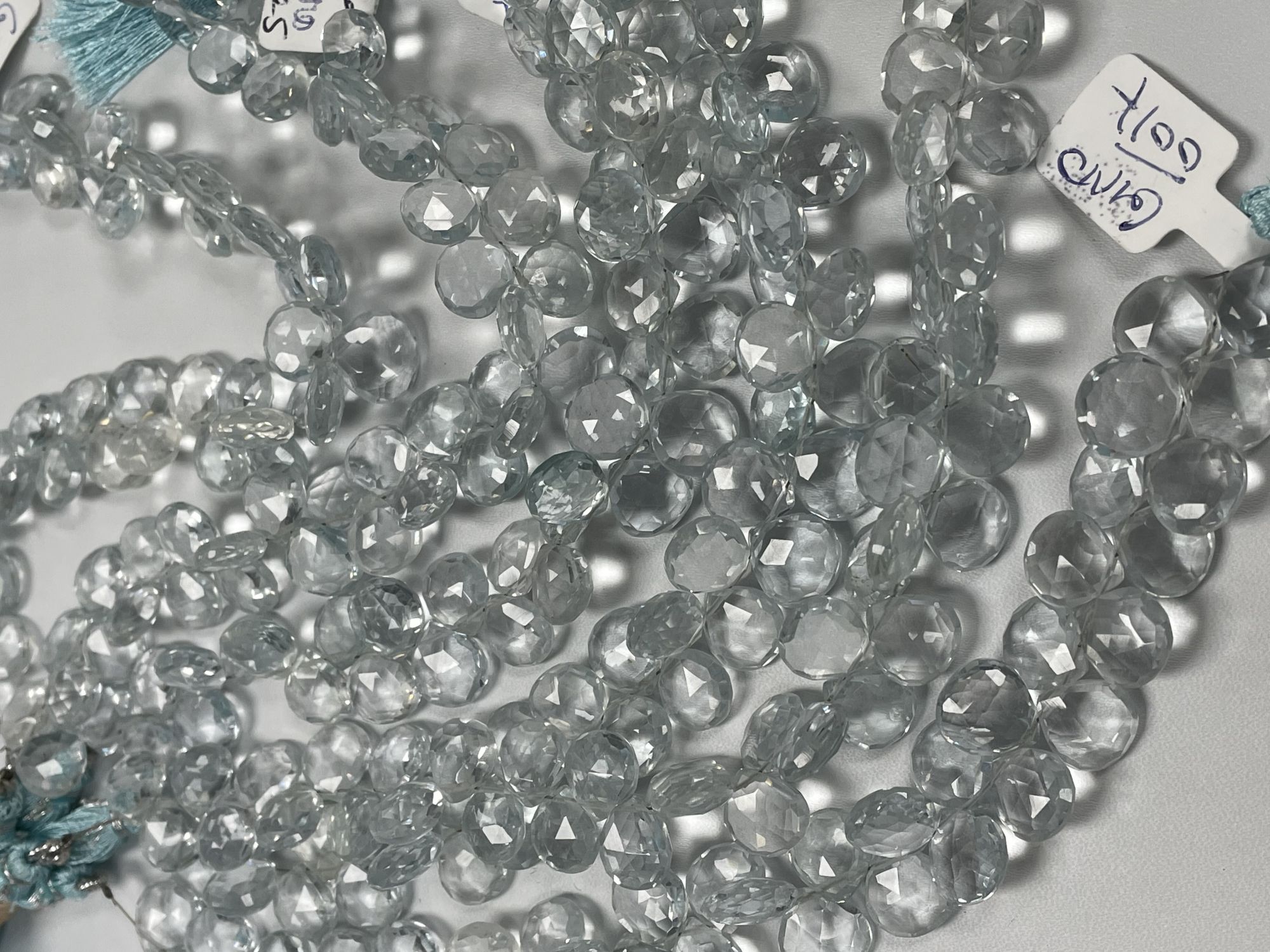 Aquamarine Hydro Quartz Heart Faceted