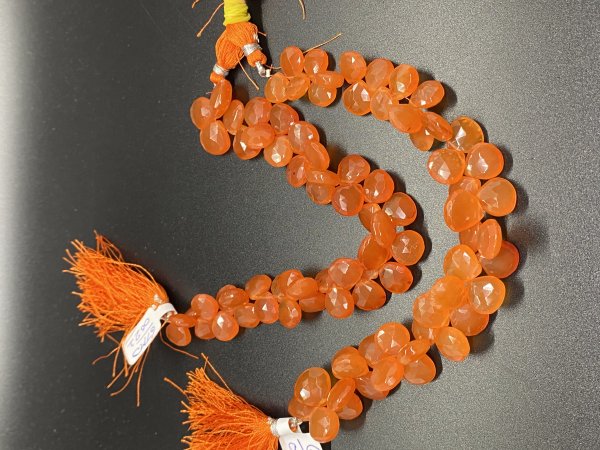 Carnelian Hearts Faceted