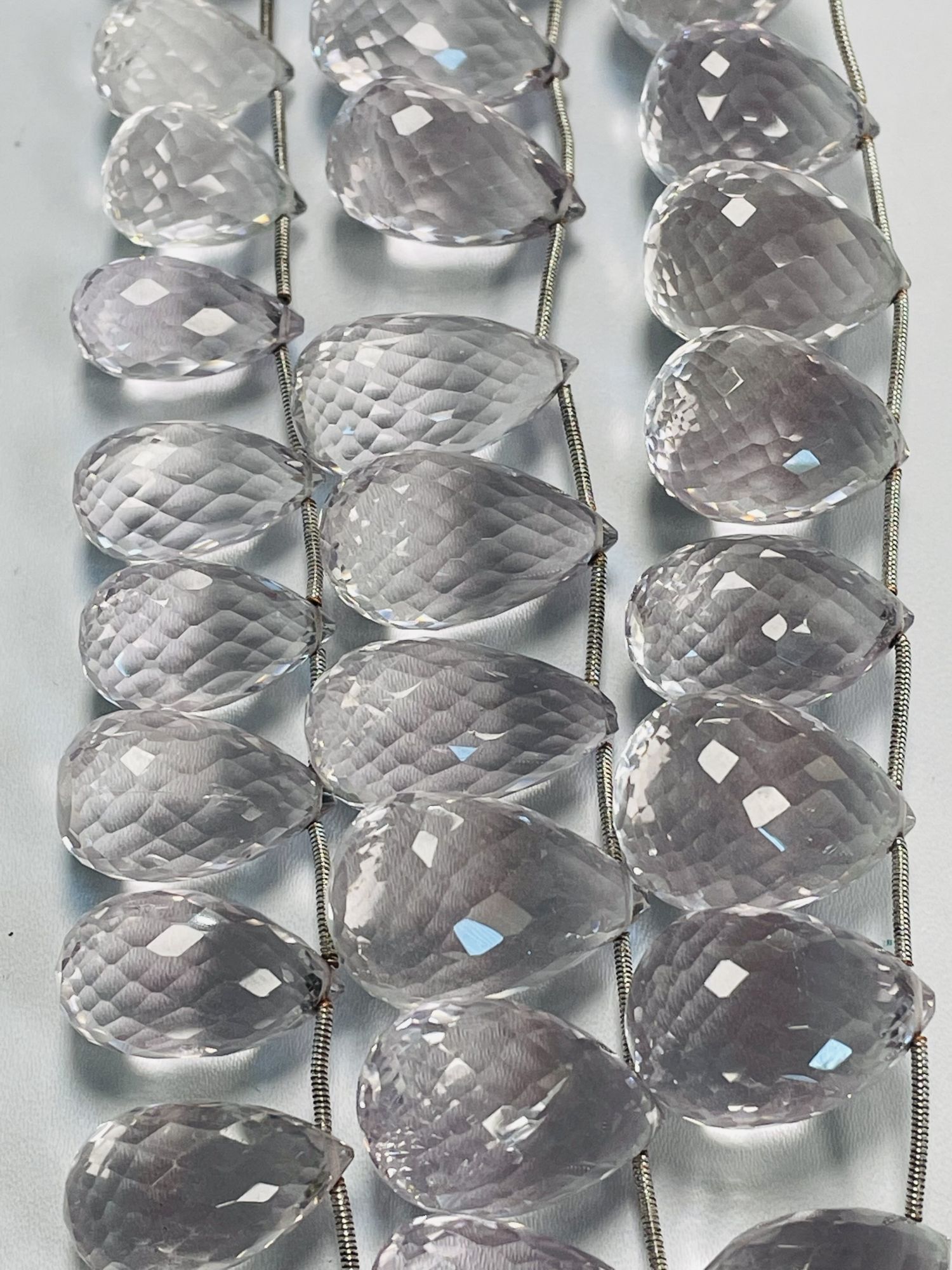 Pink Amethyst Drop Faceted