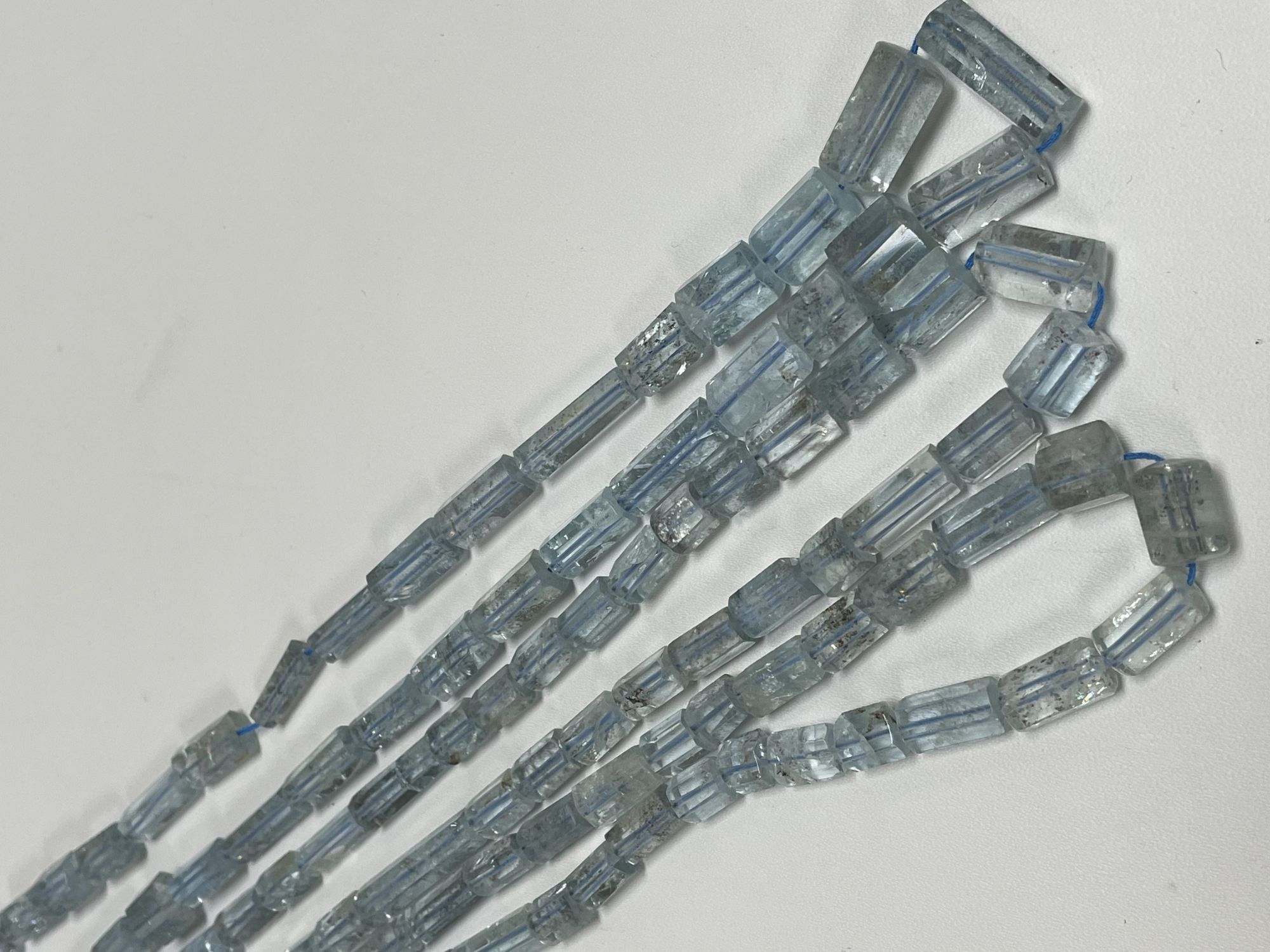 Copper Aquamarine Tube Faceted