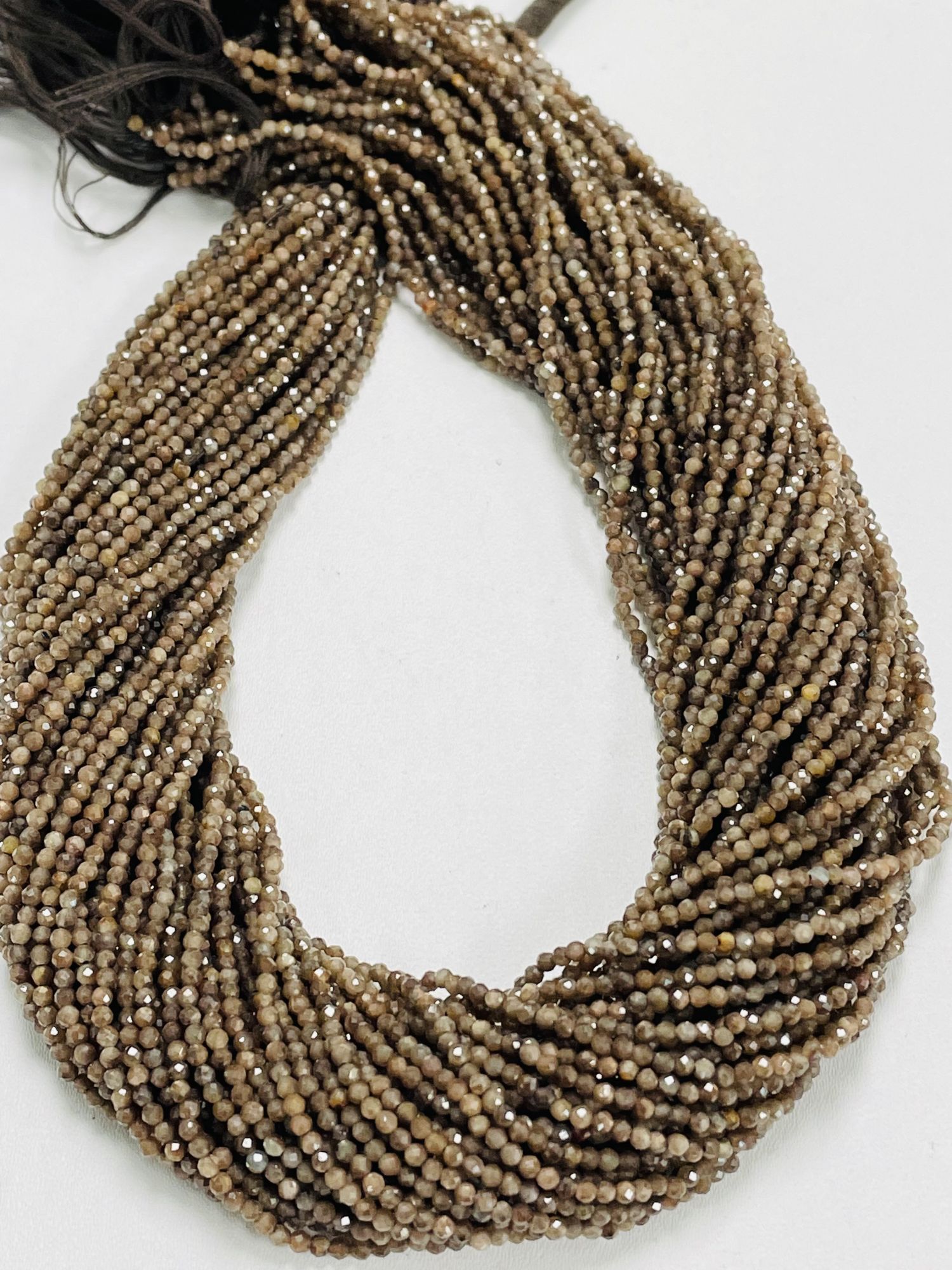Dark Brown Sapphire Rondelle Faceted