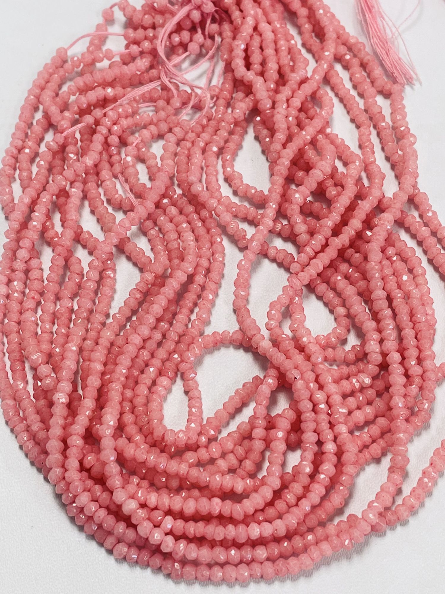 Opal Rondelle Faceted