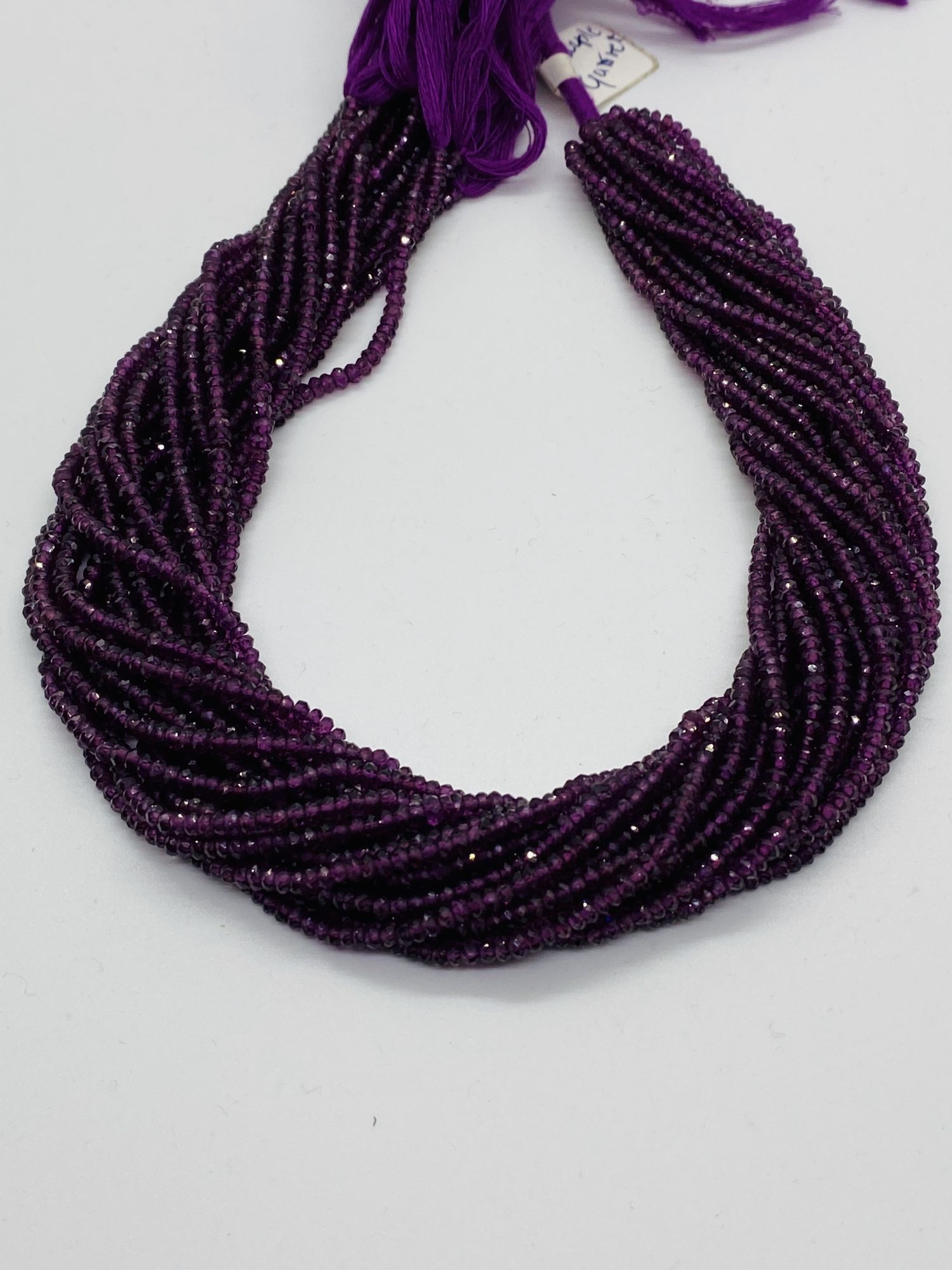 Purple Garnet Rondelle Faceted