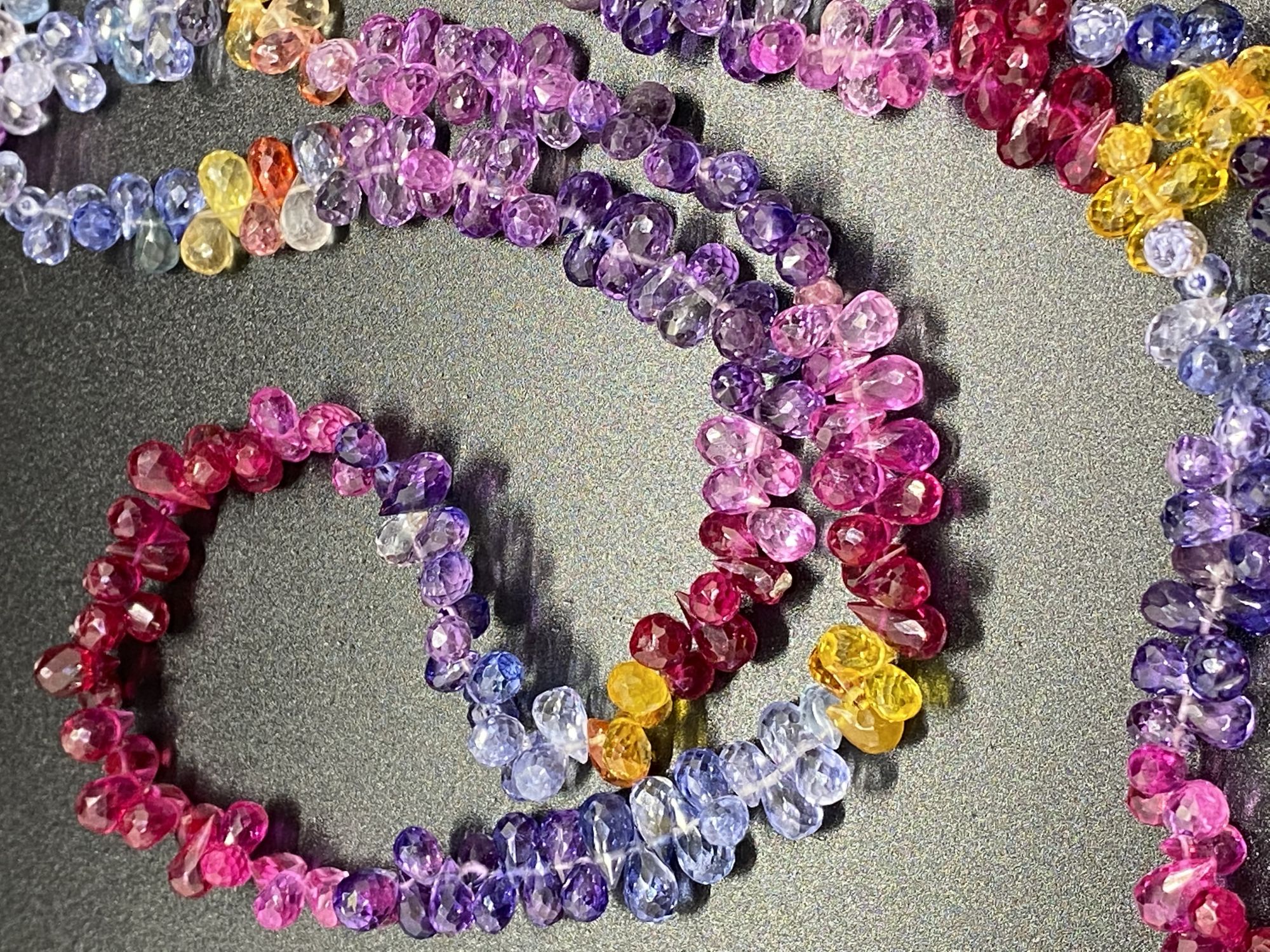 Multi Zircon Drops Faceted Cubic Zirconia