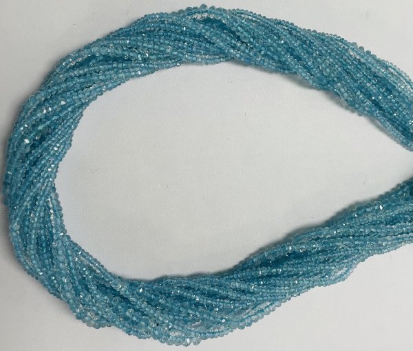 Aquamarine Rondelle Faceted