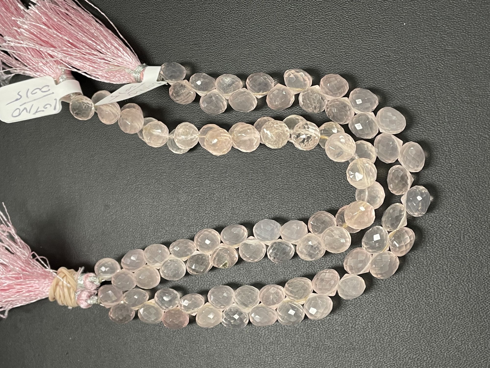 Pink Rose Quartz Onion Faceted